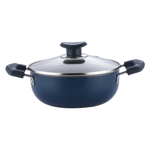 PFOA, Heavy Metals and Harmful Chemicals Free Non Stick Deep Kadai with Lid