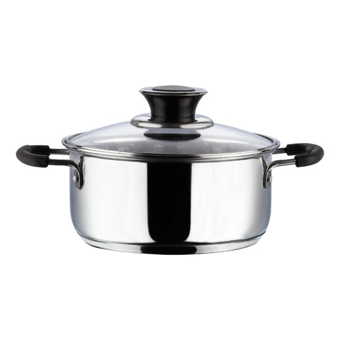 Master Chef Stainless Steel Casserole with Glass Lid