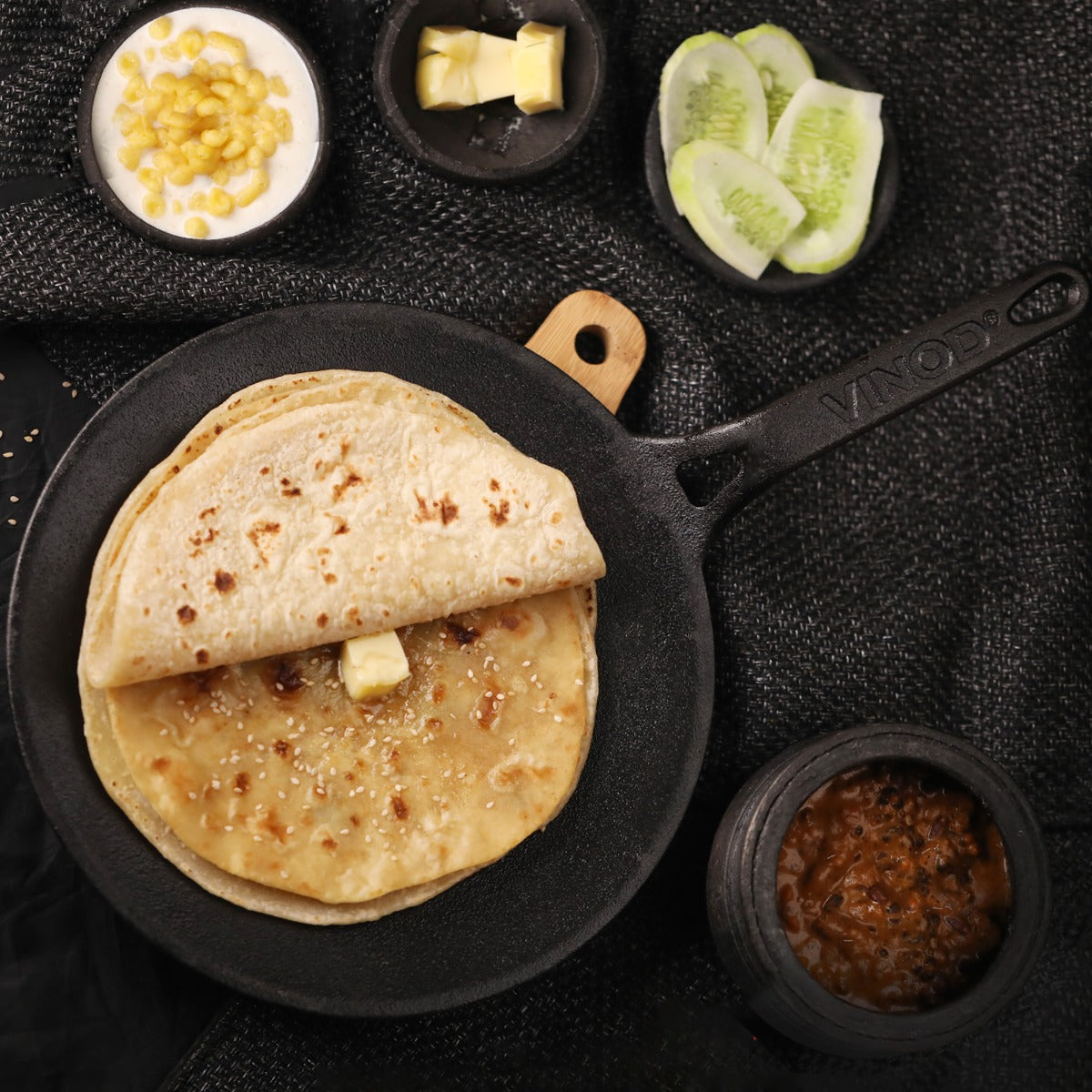 Induction Cooked Roti Pre-Seasoned Cast Iron Roti Tawa | Vinod Cookware UK – Vinodcookware UK